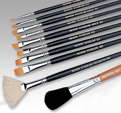 Stageline Golden Nylon Makeup Brushes