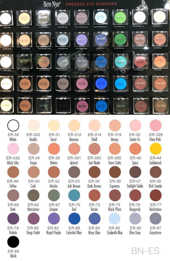 echo Ben Nye Pressed Eye Shadows;