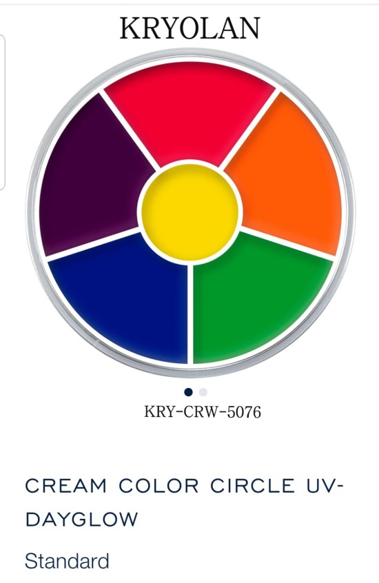 echo Cream Color Circle UV-Dayglow - standard;